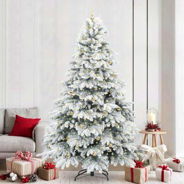 Albero di Natale artificiale con 300 LED Bianco 240 cm PE e PVC