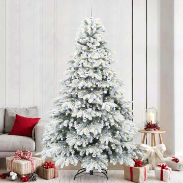 Albero di Natale artificiale con 300 LED Bianco 240 cm PE e PVC