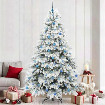 Albero di Natale artificiale con 300 LED Bianco 240 cm PE e PVC