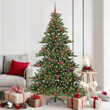 Albero di Natale Artificiale con Rami Pieghevoli Verde 180 cm