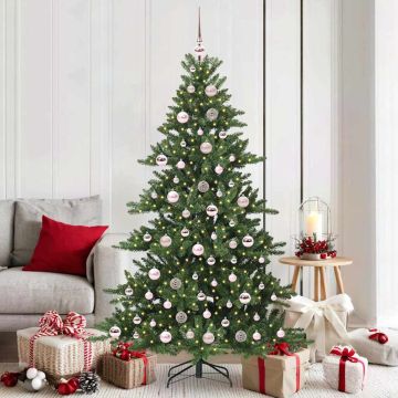 Albero di Natale Artificiale con Rami Pieghevoli Verde 180 cm