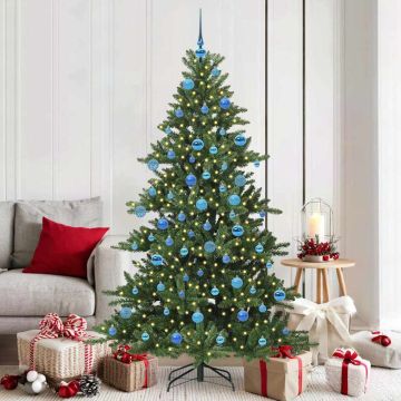 Albero di Natale Artificiale con Rami Pieghevoli Verde 180 cm