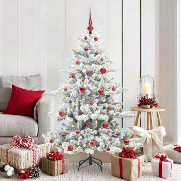 Albero di Natale Artificiale con Rami Pieghevoli Bianco 150 cm