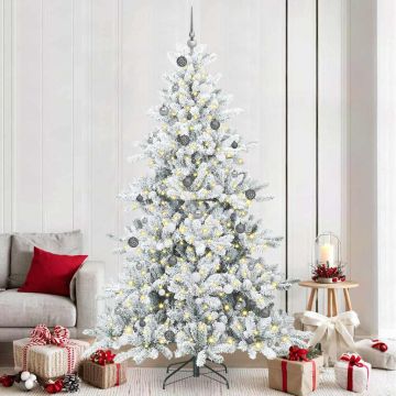 Albero di Natale Artificiale con Rami Pieghevoli Bianco 240 cm