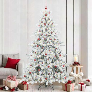 Albero di Natale Artificiale con Rami Pieghevoli Bianco 240 cm