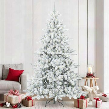 Albero di Natale Artificiale con Rami Pieghevoli Bianco 240 cm