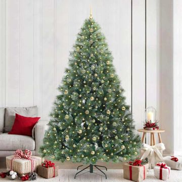Albero di Natale artificiale con 300 LED Verde 240 cm PE e PVC