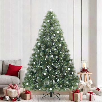 Albero di Natale artificiale con 300 LED Verde 240 cm PE e PVC