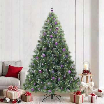 Albero di Natale artificiale con 300 LED Verde 240 cm PE e PVC