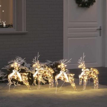 Renne LED 4 pz 80 LED Multicolore 44 x 18 x 65,5 cm PET