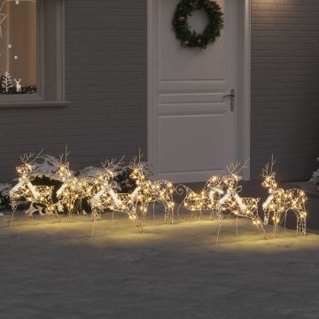 Renne LED 7 pz 40 LED Oro 44 x 18 x 65,5 cm PET