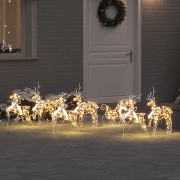 Renne LED 7 pz 40 LED Multicolore 42 x 15 x 64 cm PET