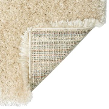 Tappeto Shaggy a Pelo Lungo Beige 100x200 cm 50 mm