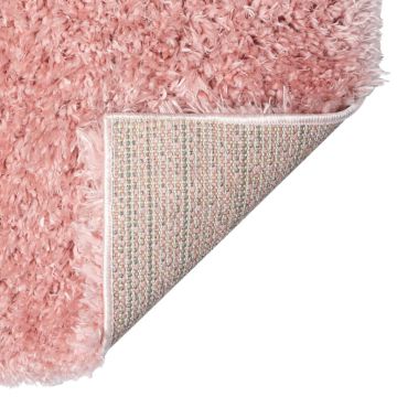 Tappeto Shaggy a Pelo Lungo Rosa 80x150 cm 50 mm