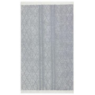 Tappeto Grigio Chiaro 160x230 cm in Cotone