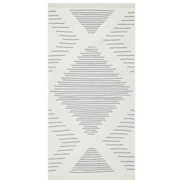 Tappeto Grigio Scuro 80x150 cm in Cotone