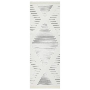 Tappeto Grigio Scuro 100x300 cm in Cotone