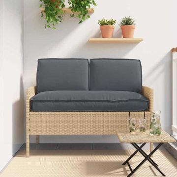 Set di Cuscini Tessuto Oxford Antracite 120 x 50 x 52 cm