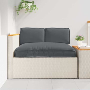 Set di Cuscini Tessuto Oxford Antracite 120 x 80 x 52 cm