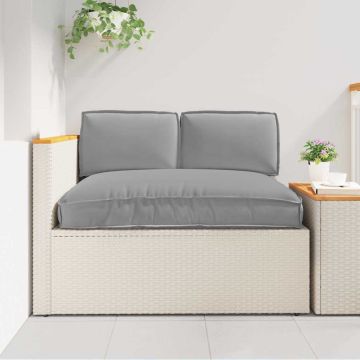 Set di Cuscini Tessuto Oxford Grigio 120 x 80 x 52 cm