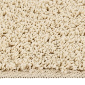 Tappeto Shaggy Crema 80x150 cm Antiscivolo