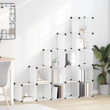 Organizzatore Portaoggetti con 15 Cubi Trasparenti in PP