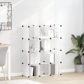 Organizzatore Portaoggetti con 12 Cubi Trasparenti in PP