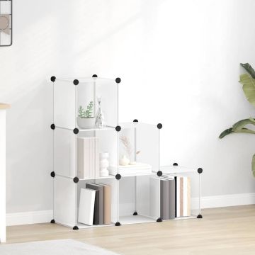 Organizzatore Portaoggetti con 6 Cubi Trasparenti in PP
