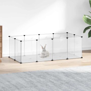Gabbia per Piccoli Animali Trasparente 144x74x46,5cm PP Acciaio