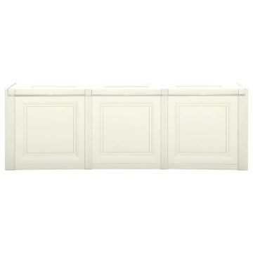 Baule per Cuscini Crema 125x40x42 cm 130 L