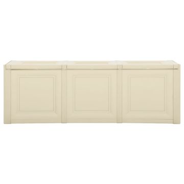 Baule per Cuscini Bianco Angora 125x40x42 cm 130 L