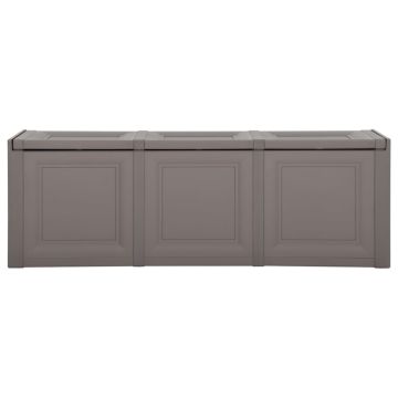 Baule per Cuscini Grigio 125x40x42 cm 130 L