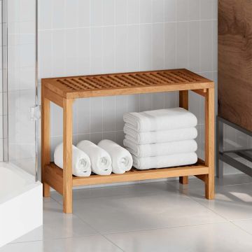 Tavolino da Bagno 60x30x45 cm in Legno Massello di Teak