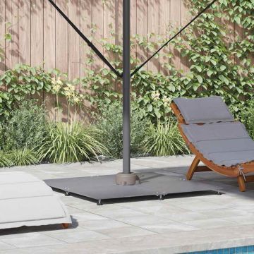 Base per ombrellone 52 kg Aspetto legno grigio scuro Acciaio