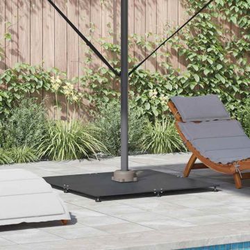 Base per ombrellone 52 kg Grigio scuro Acciaio Quadrato