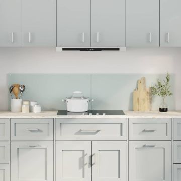 Schienale da cucina 2 pz Bianco 90 x 40 cm vetro temperato