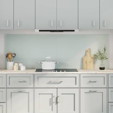 Schienale da cucina 2 pz Bianco 90 x 60 cm vetro temperato