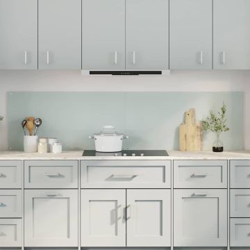 Schienale da cucina 2 pz Bianco 100 x 50 cm vetro temperato