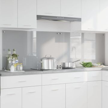Schienale da cucina 2 pz Grigio chiaro 100 x 60 cm