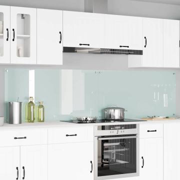 Schienale da cucina 2 pz Bianco 120 x 60 cm vetro temperato
