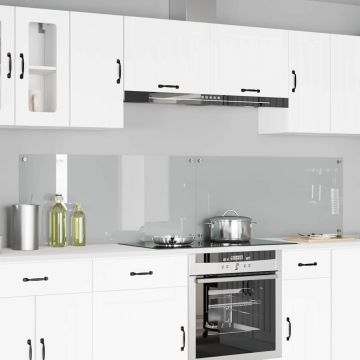Schienale da cucina 2 pz Trasparente 110 x 50 cm
