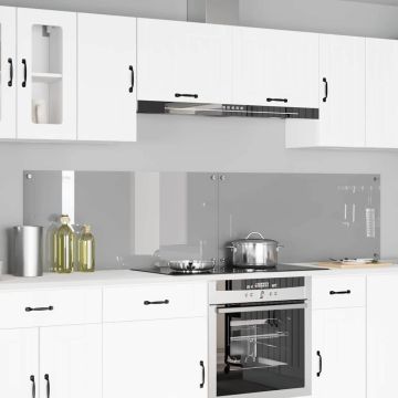 Schienale da cucina 2 pz Grigio chiaro 110 x 50 cm