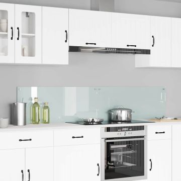 Schienale da cucina 2 pz Bianco 100 x 40 cm vetro temperato