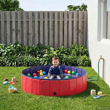 Piscina per bambini Ø 120 x 30 cm Rotondo per Rosso e Blu