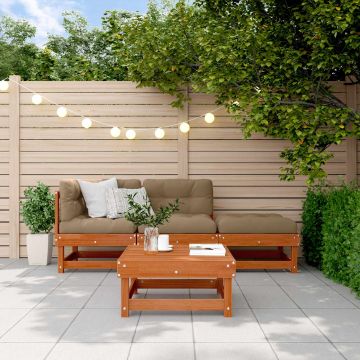 Set Lounge da Giardino 4 pz Marrone Cerato