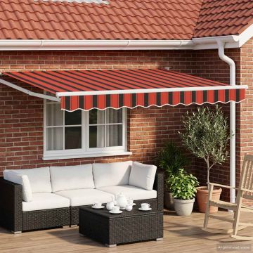 Tenda retrattile Arancione, Nero e Giallo 3 x 2 m