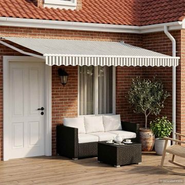 Tenda retrattile Antracite e Bianco 4 x 2 m