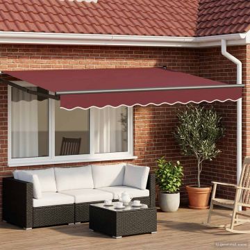 Tenda retrattile Borgogna 3 x 2 m 100% Poliestere e Alluminio