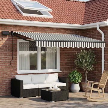 Tenda retrattile Antracite e Bianco 3 x 2 m