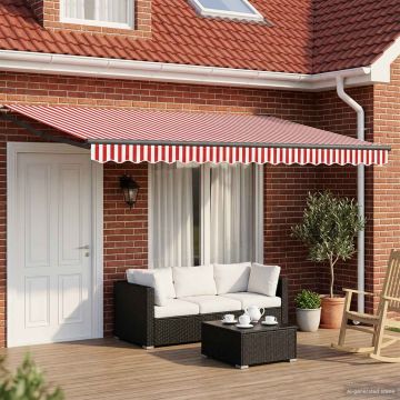 Tenda retrattile manuale con LED 5 x 3 m